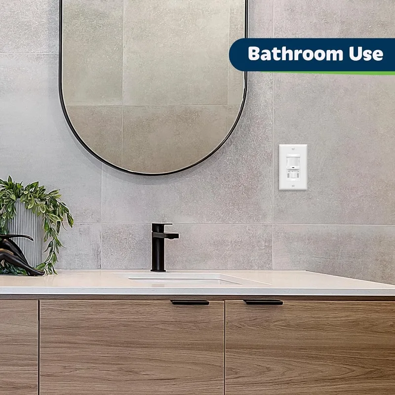 Motion Sensor Light Switch, Motion Sensor Switch, Occupancy Sensor Switch, 4A, 500W, Single Pole, White, 6 Pack