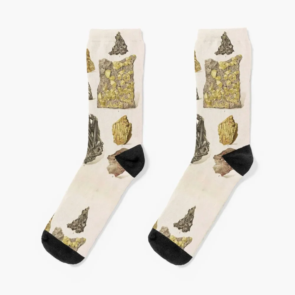 

Vintage Gold Minerals Socks cotton Stockings man Women's Socks Men's