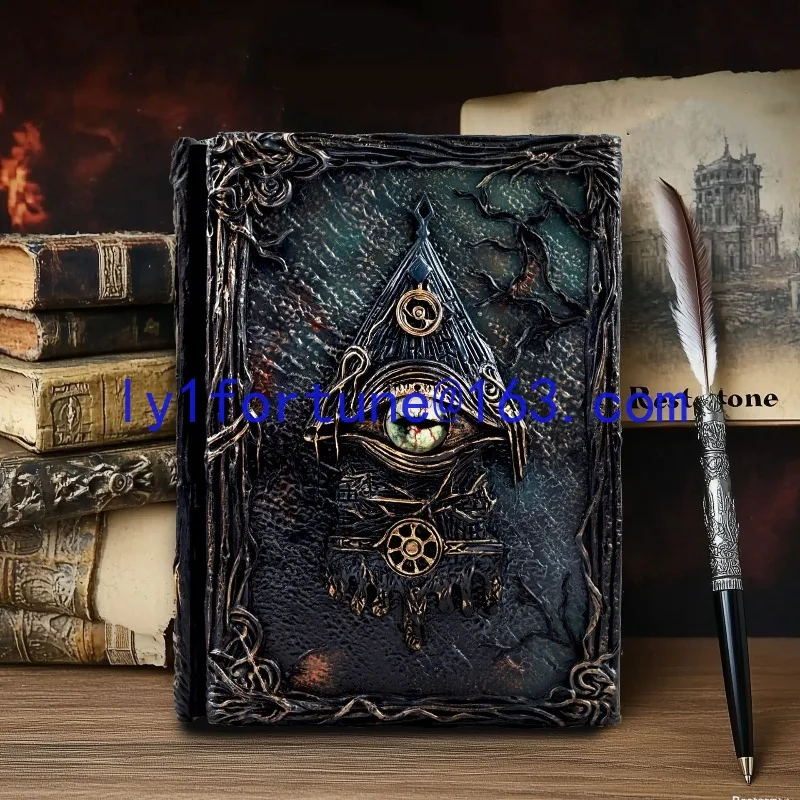 A5 loose leaf notebook, small card storage card book, embossed retro magic book, hand account book