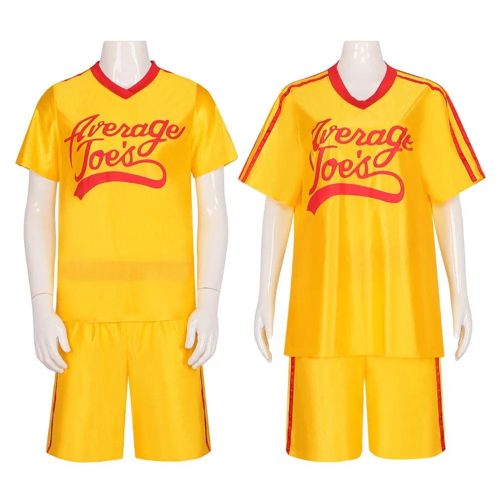 Disfraz de Cosplay de Jersey Amarillo para Adultos, Uniforme Deportivo Clásico para Fiesta Temática de Dodgeball, Ropa Deportiva Informal