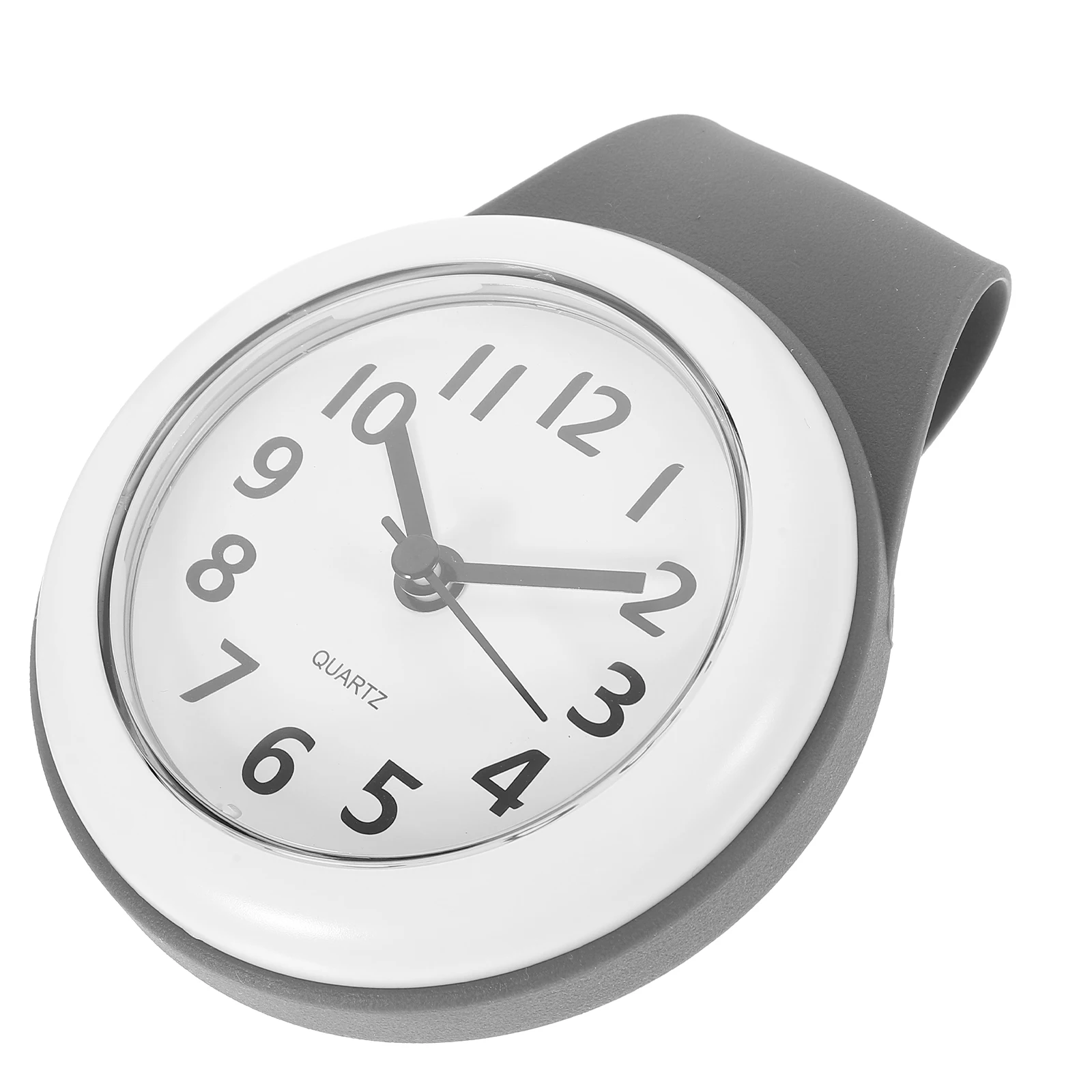 

1pc Waterproof Anti-fog Wall for Bathroom Plastic Shower Clock with Suction Cup Handle Modern Design Moisture Resistant Hanging