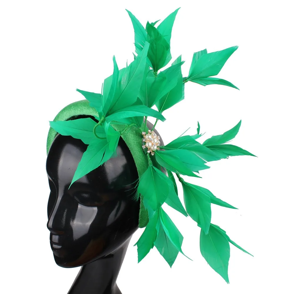 Sombreros de fiesta de té para mujer, diadema de Kentucky, Derby, boda, cóctel, plumas, cinta, fascinador, 2023