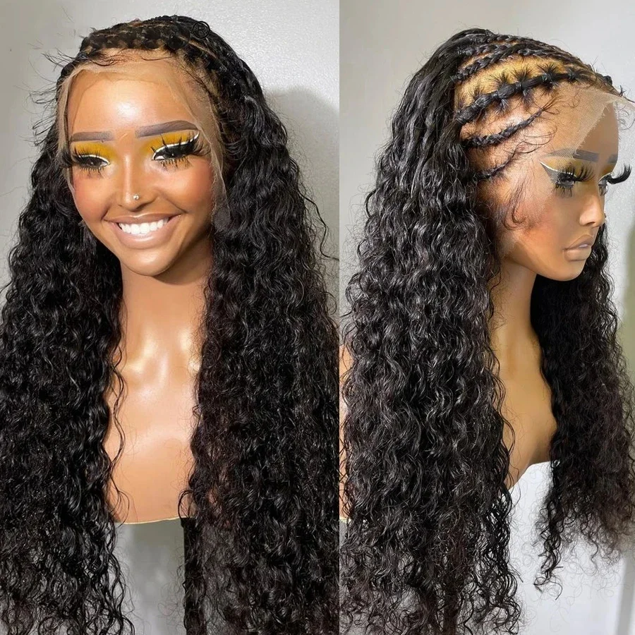 Soft 26 inch Heat Resistant Natural Black Kinky Curly 180Density Lace Front Wig For Women Babyhair Preplucked Glueless Daily Wig