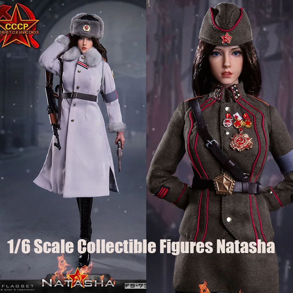 

Flagset FS73044 1/6 Scale Collectible Figures Natasha Soviet Female Officer 2.0 National Heroes Full Set 12" Action Figure Body