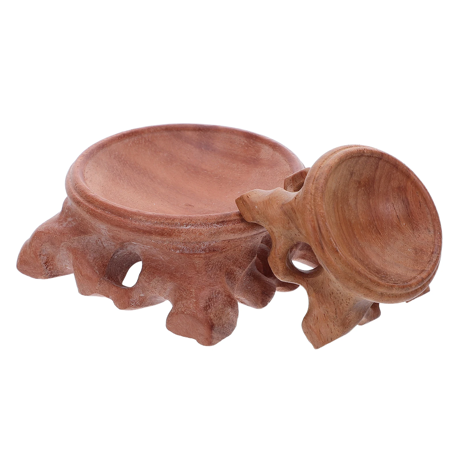 2 stücke Holz Kristall Ball Ständer Basis Halter für Globus Kugel Display Sockel Massivholz Geschnitzt Stein Rack Globus Stand ball