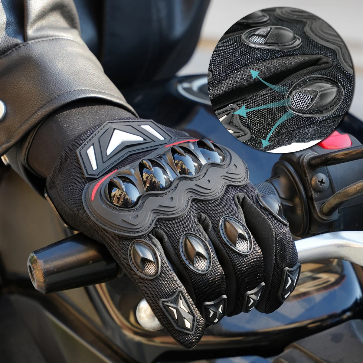 Sarung tangan motor untuk berk - Motorcycle Glove Knuckle ulasan dan harga