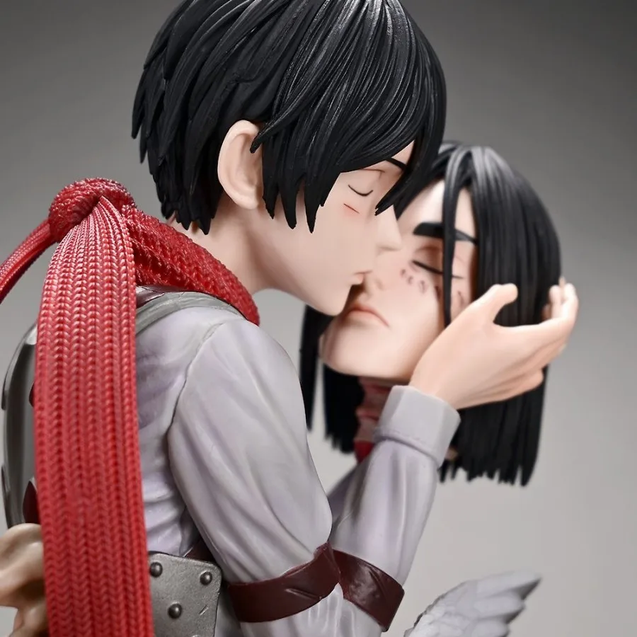 

Attack On Titan Death Kiss GK Statue Mikasa Eren Levi Anime Desktop Collectible Figure Ornament Gift