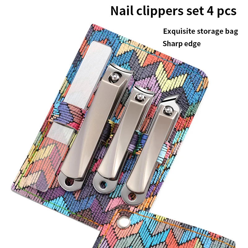 

manicure set tools professional manicure pedicure set nail clippers set 4-pcs tools