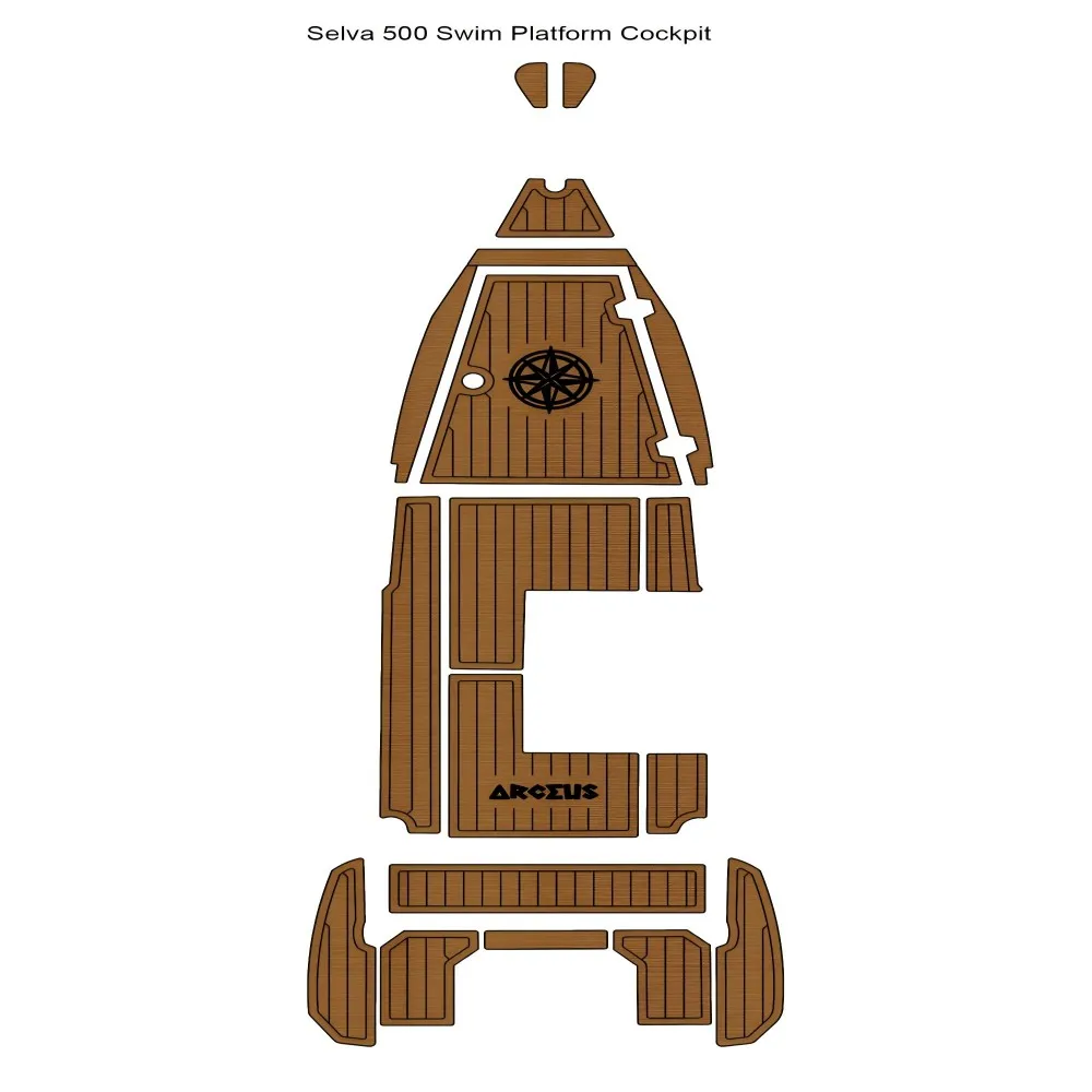

Selva 500 Swim Platform Cockpit Boat EVA Faux Teak Deck Floor Pad SeaDek MarineMat Gatorstep Style Self Adhesive