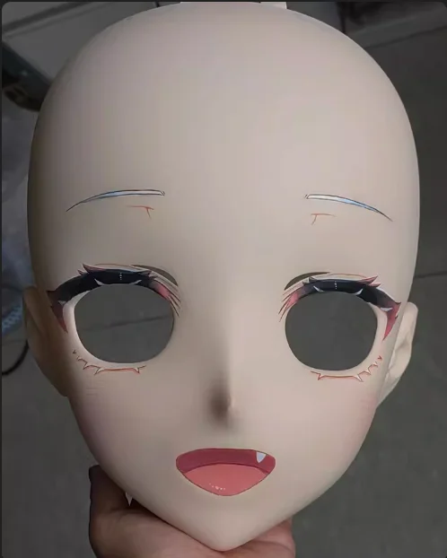 Anpassen Charakter Junge/Bily Kigurumi Halbkopf mit Schloss Anime Cosplay Kigurumi Maske