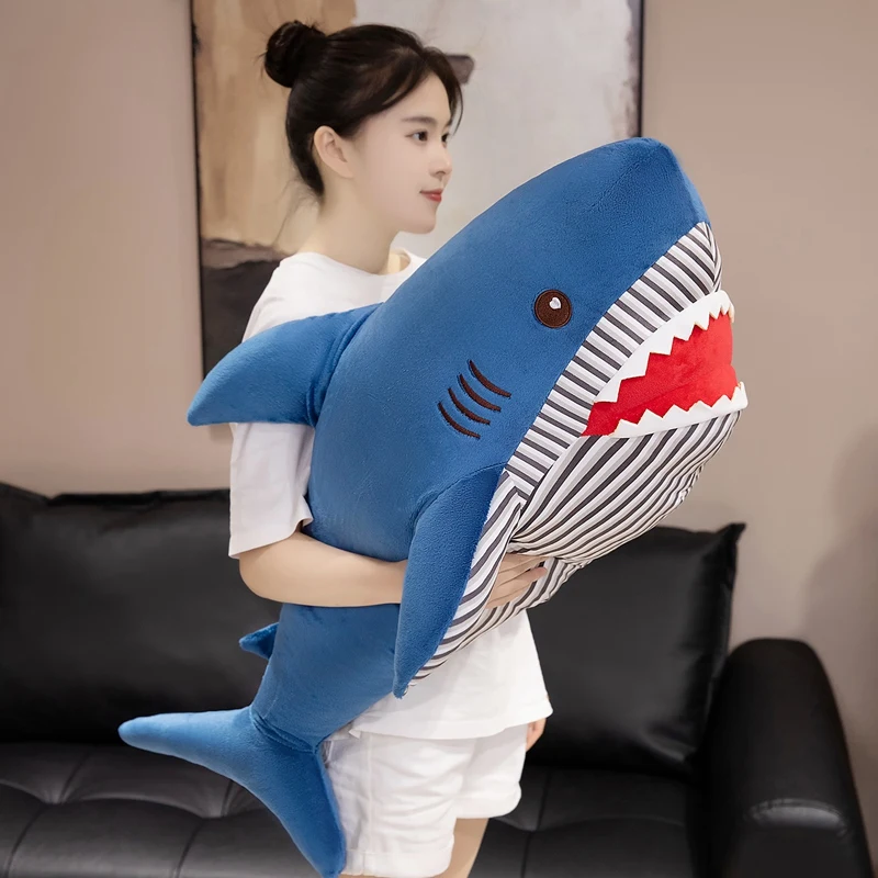 ألعاب قطيفة محشوة ناعمة على شكل قرش تحت البحر، وسادة مرافقة على شكل حيوانات المحيط للأطفال والأولاد لتزيين حفلات أعياد الميلاد #5