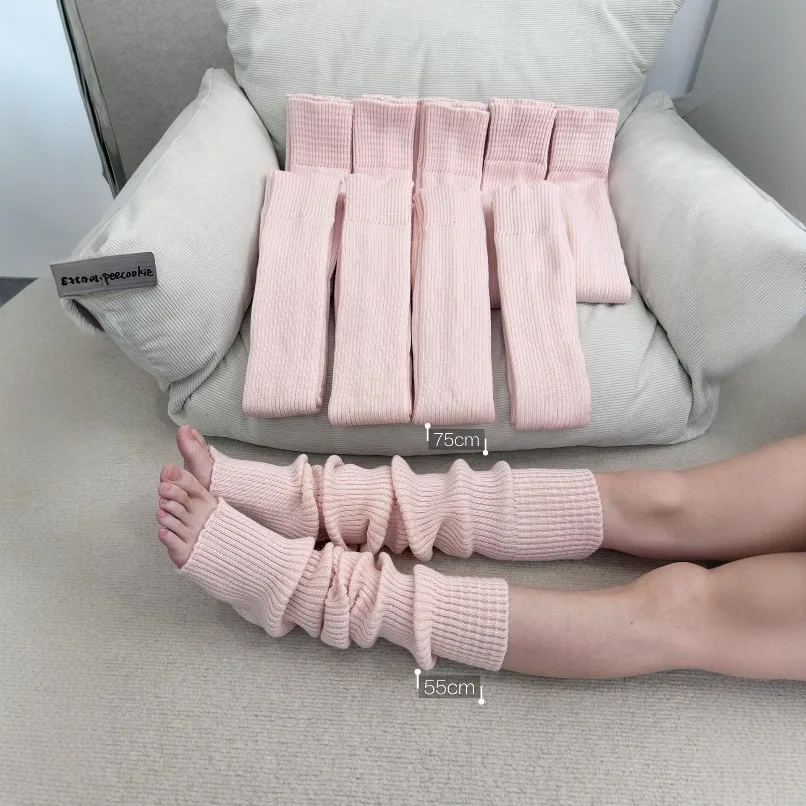Boot Sock 70cm Womens Leg Warmers Ankle Winter Warm Stretch Knitted Slouch Thermal Thick Wool Cuffs Female Gaiter Lolita Y2k