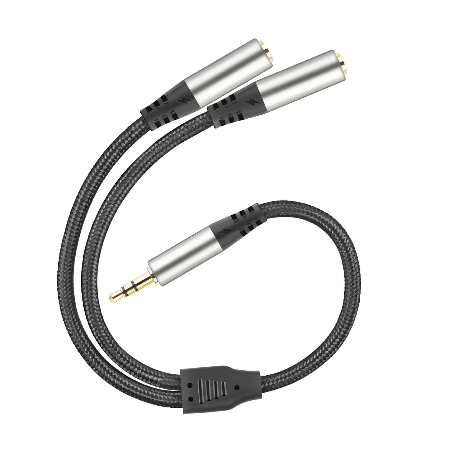 Y Splitter 3.5mm Audio Cable 1 Male To 2 Female Extension Cable for Earphone Headset Headphone MP3 MP4 Stereo Plug Adapter Jack