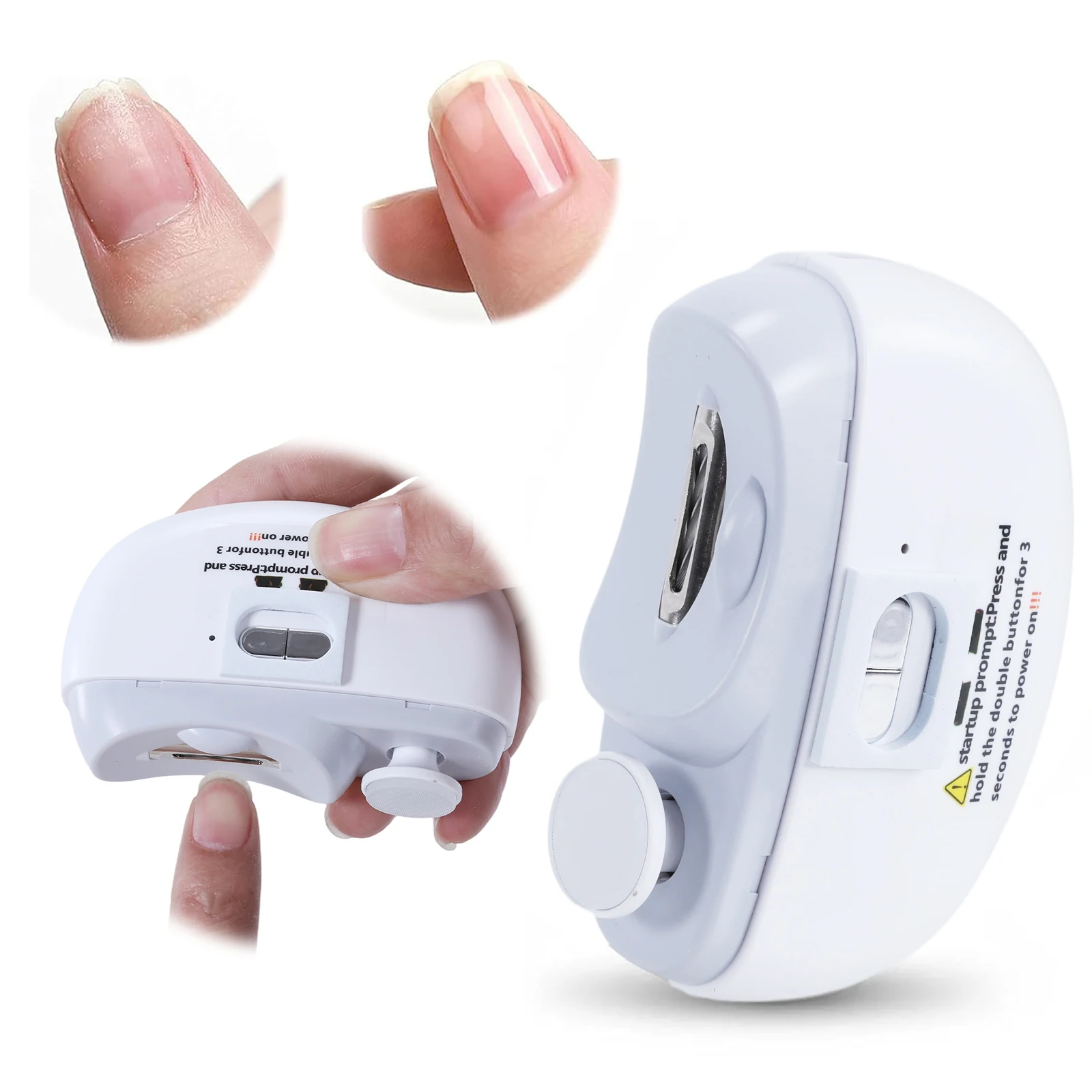 

3 In 1 Automatic Nail Trimmer USB-C Charging Adjustable Manicure Polisher Smart Toenail Grinder for Home Office Outdoor Travel
