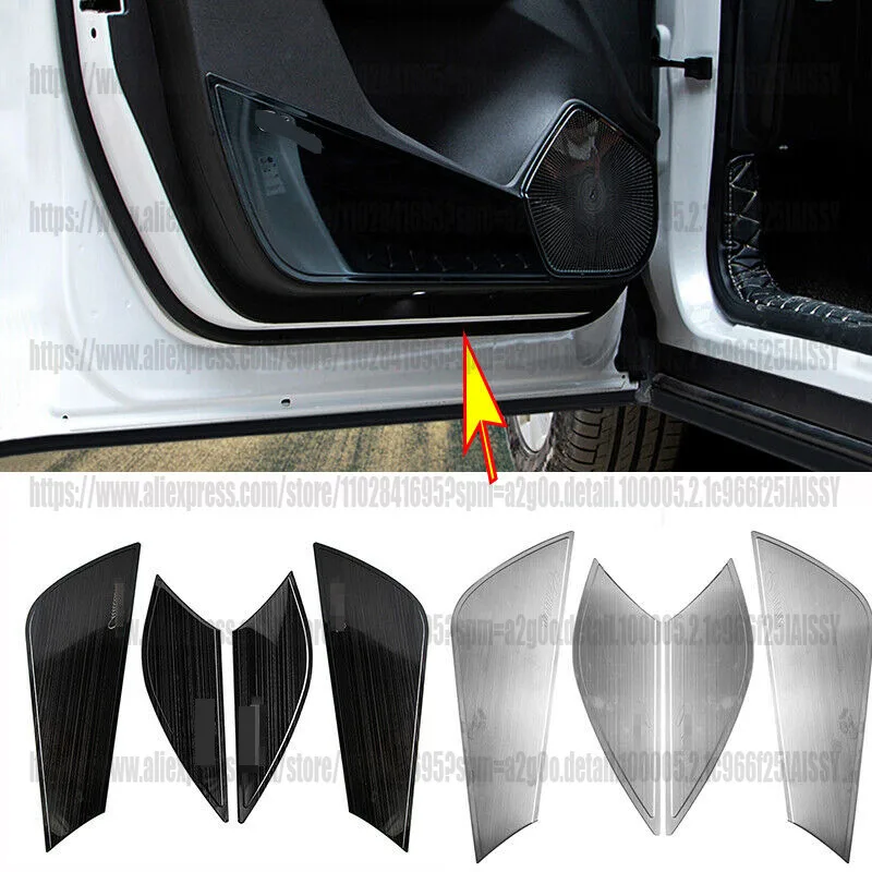 

For Cadillac XT4 2018-2023 4pcs Steel Interior Door Anti-Kick Panel Trim Cover car acesssories