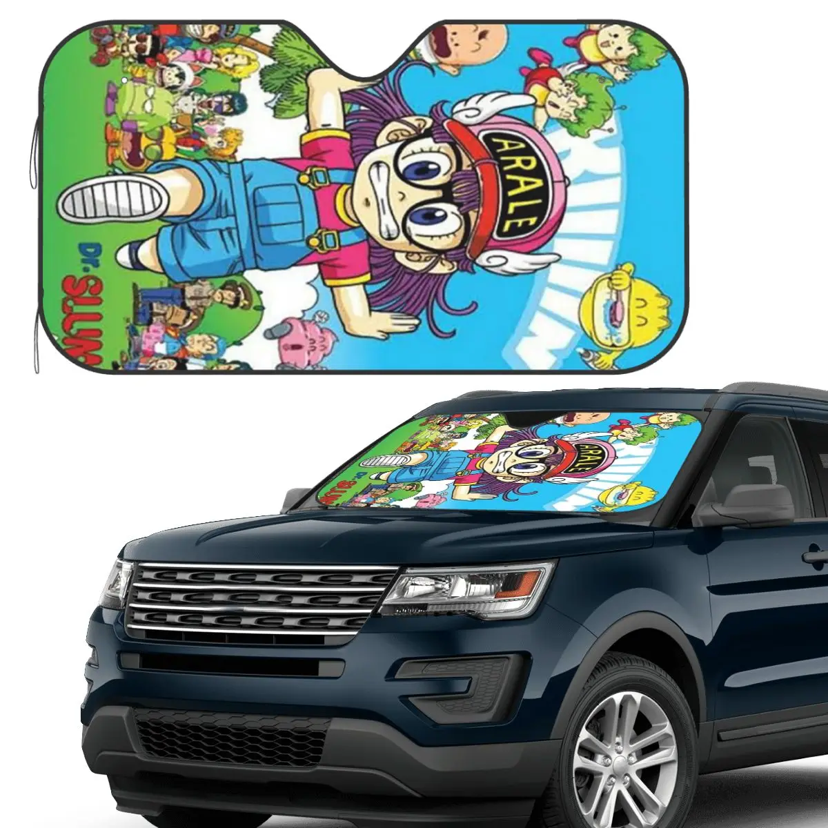 

Arale Dr.Slump Anime Sunshade Windscreen Car Front Windshield Window Sun Visor Accessories Covers
