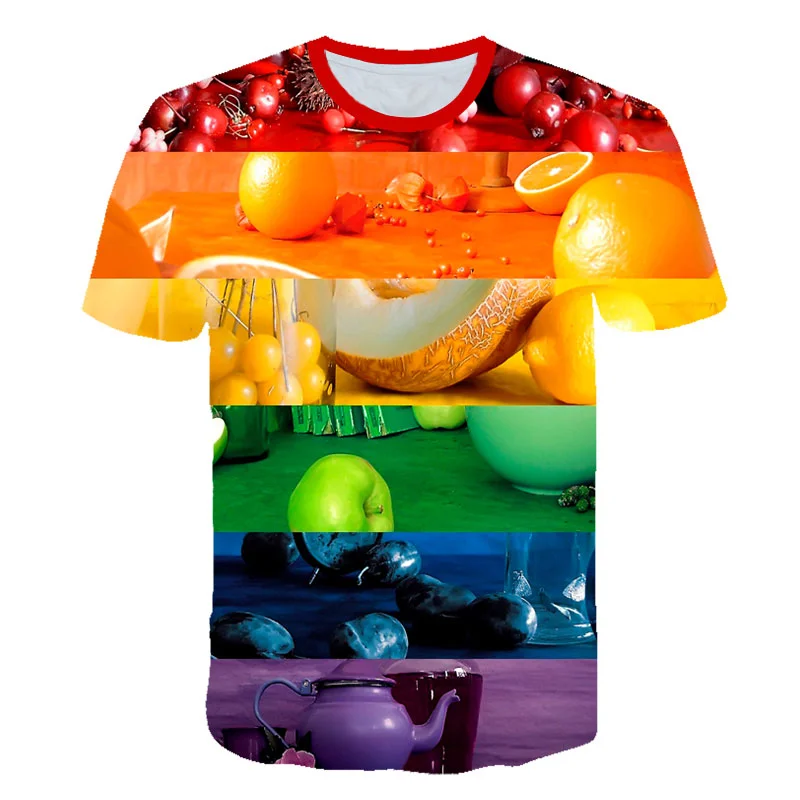 Summer Fruit Food 3D Print T-Shirts Fashion Streetwear Tees Men Woman Short Sleeve T Shirts Oversized Harajuku Kids Top Clothing