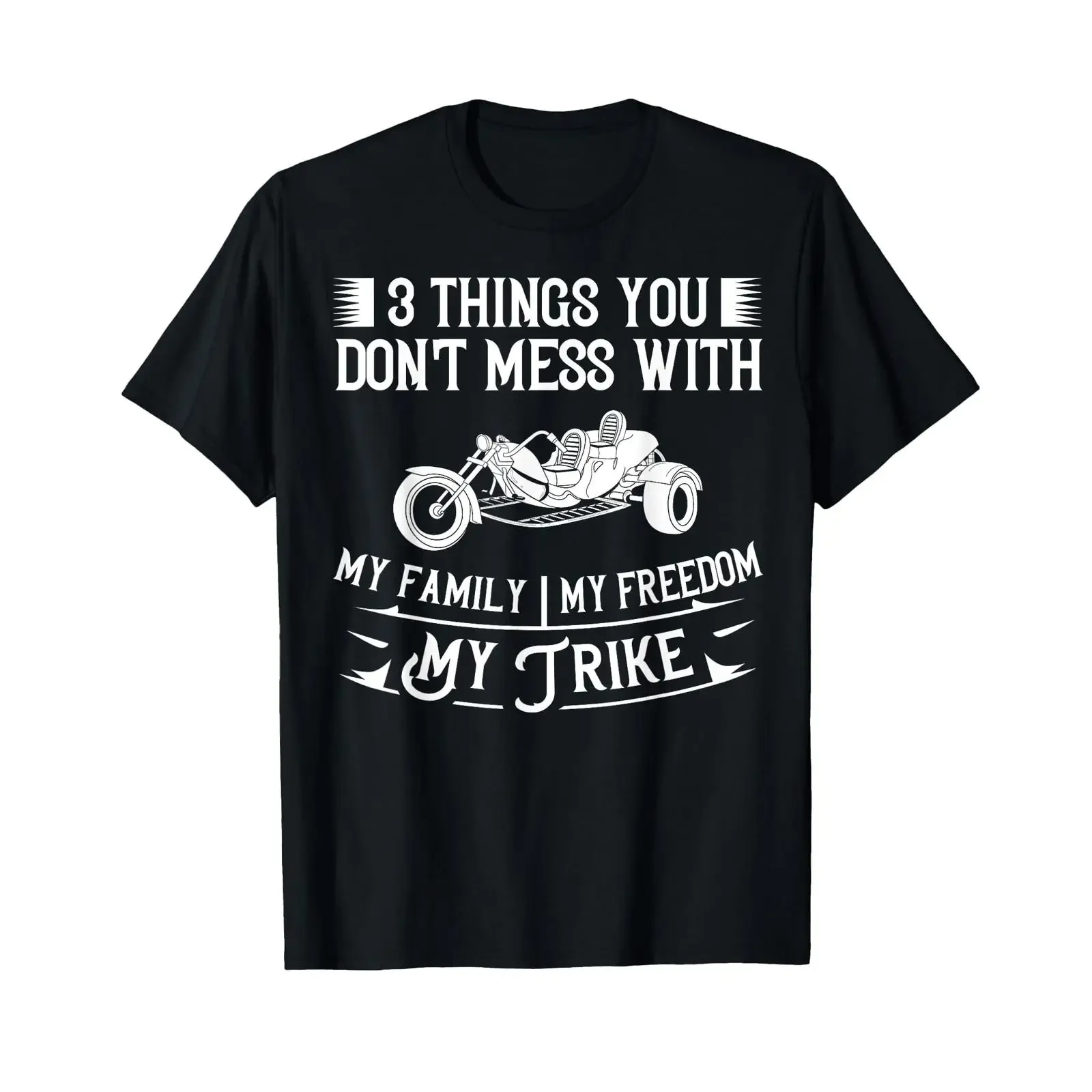 Trike Motorcycle Three Wheeler Bike T Shirt vintage Washed Slightly Soft Casual graphic Stretched fashion Breathable Stylish