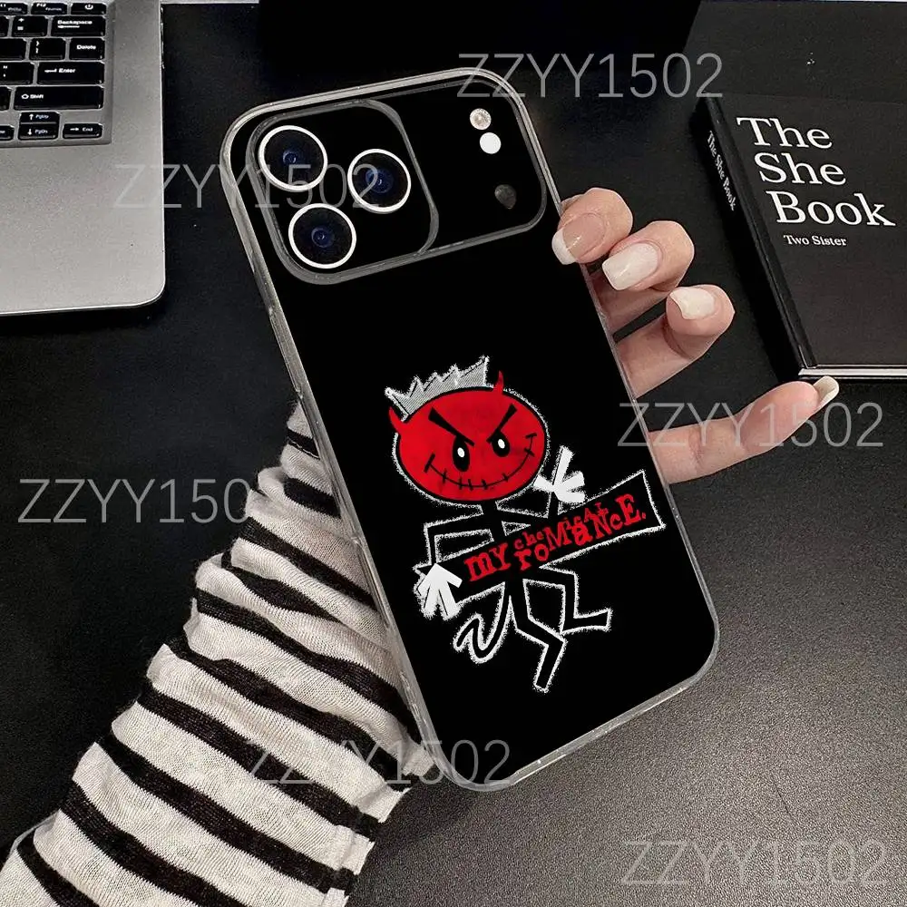 حافظة هاتف My C-Chemical Romance لهاتف iPhone 17,16,15,14,13,12,11 Pro,Max,Plus,X,XS,XR,SE4,E Mini شفافة ناعمة #4