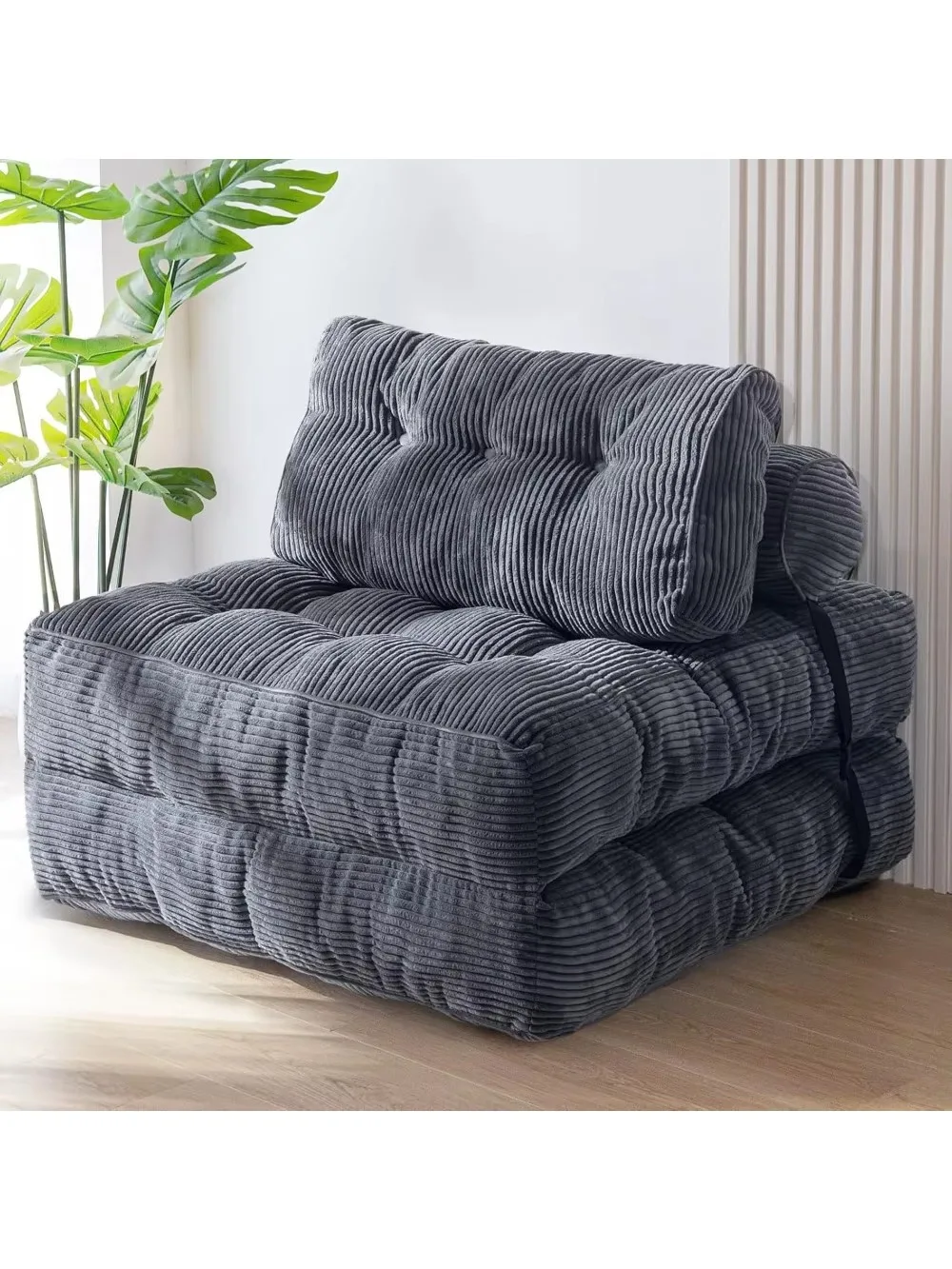 

Folding Sofa Bed, Convertible Sleeper Chair with Pillow Foldable Mattress with Back Support, Portable Fold Out Chair Bed Comfy