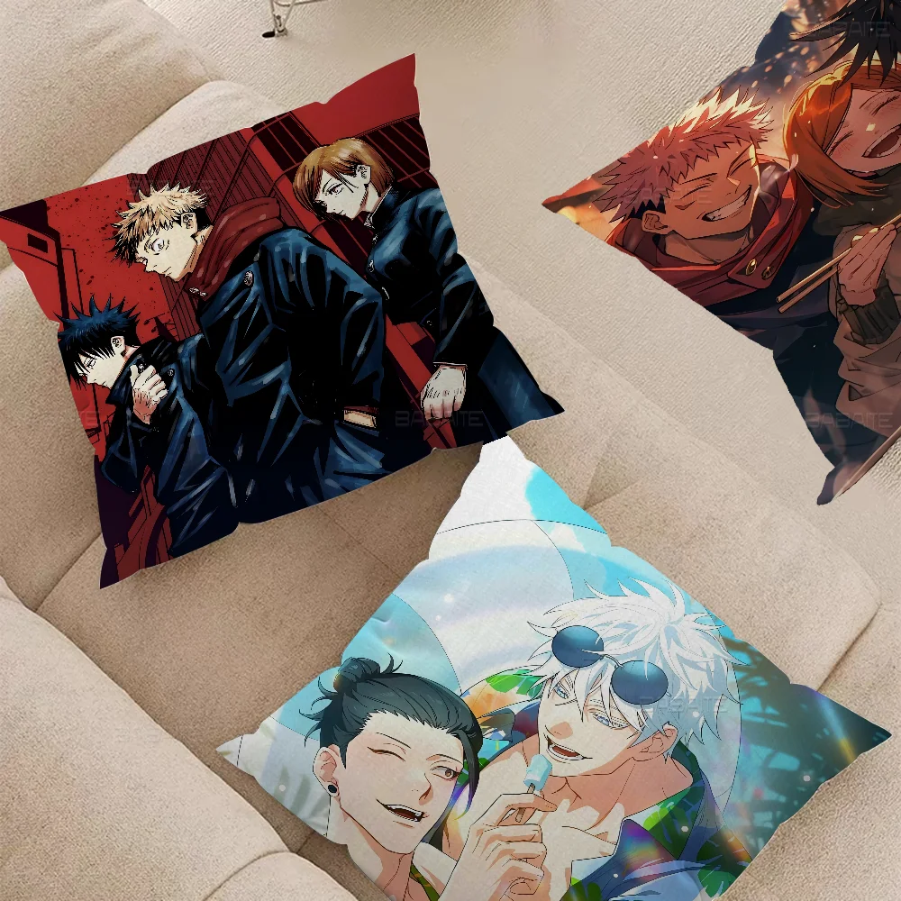 J-Jujutsu K-Kaisen Maple Design Cushion Cover Happy Autumn Harvest decor Holiday Decorati Pillow Cover