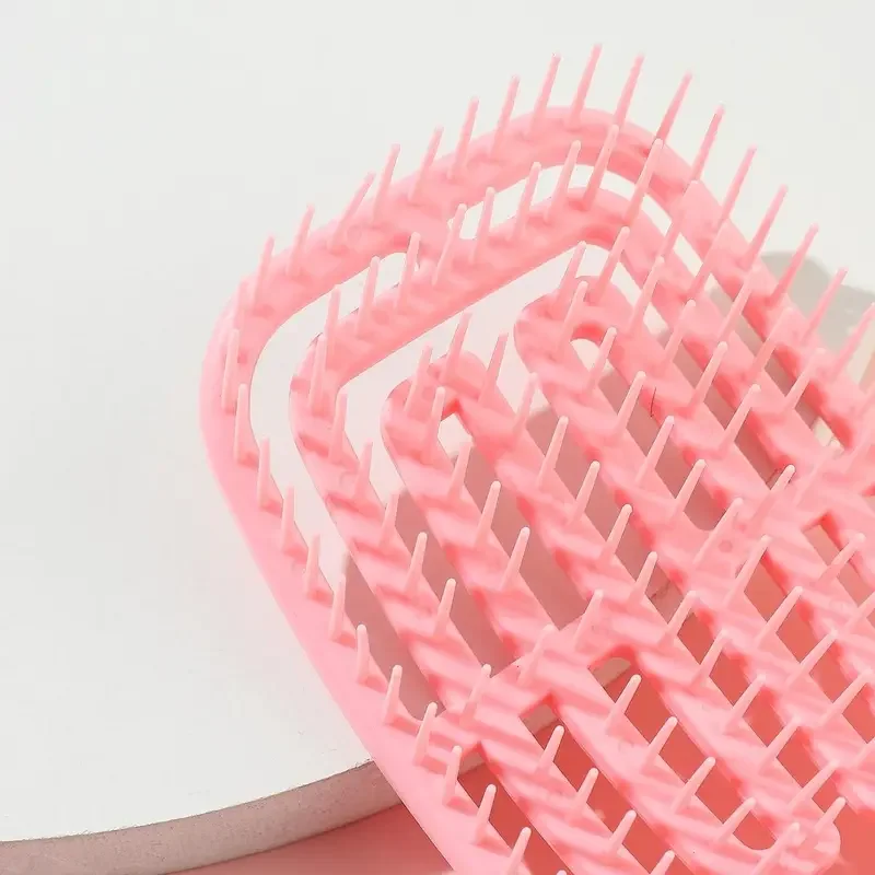 Sikat Rambut Portabel Sikat Rambut Kurva Pijat Kulit Kepala: Sikat Rambut Kepala Berongga