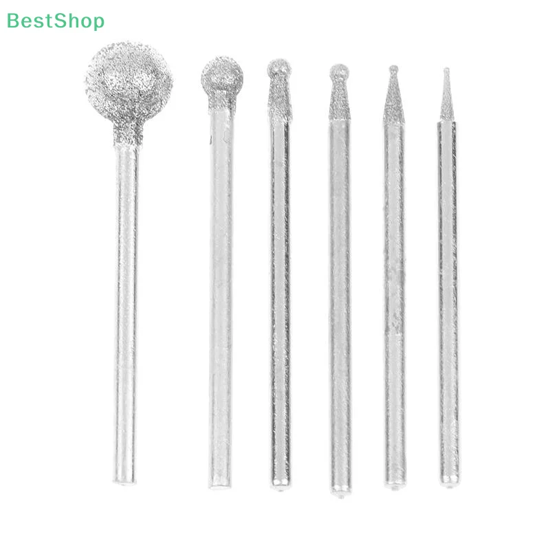 

0.5mm-8mm Diamond Round Burring Sanding Drill Bit Grinding Head 2.35mm Shank Carve Precision Carving Tool Electric Grinder Parts