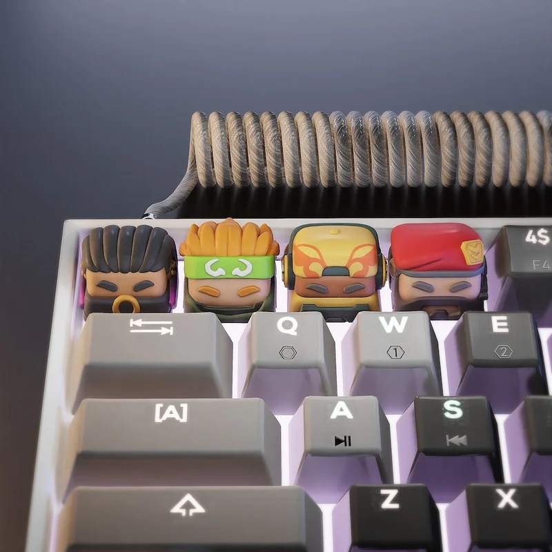 Valorant Game Peripheral Keycaps Customized Keycaps Mechanical Keyboards Personalized Originality Keycaps Holiday Gifts