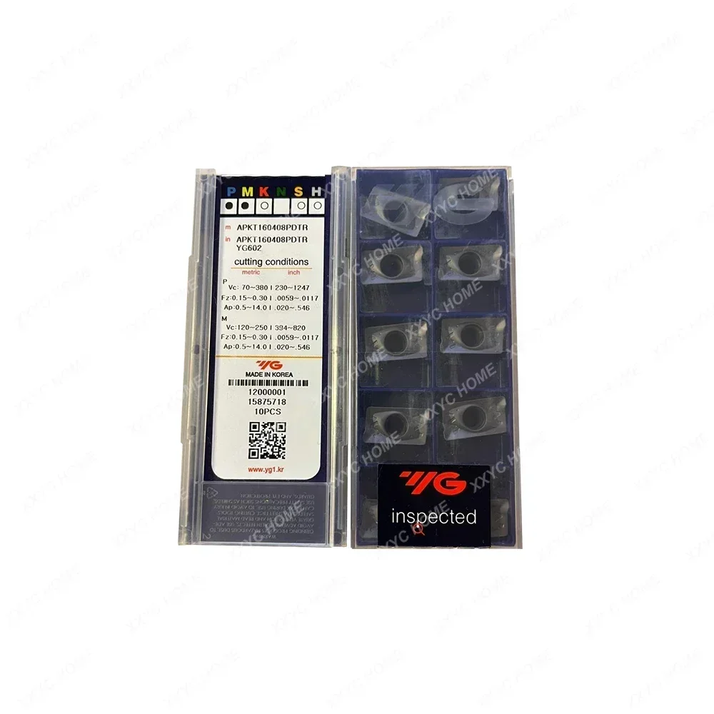 YG-1 100% Original APKT APKT160408 APKT160404 APKT160412 APKT100305 APKT160424 APKT160416 APKT100308 PDTR YG602 inserto de fresado