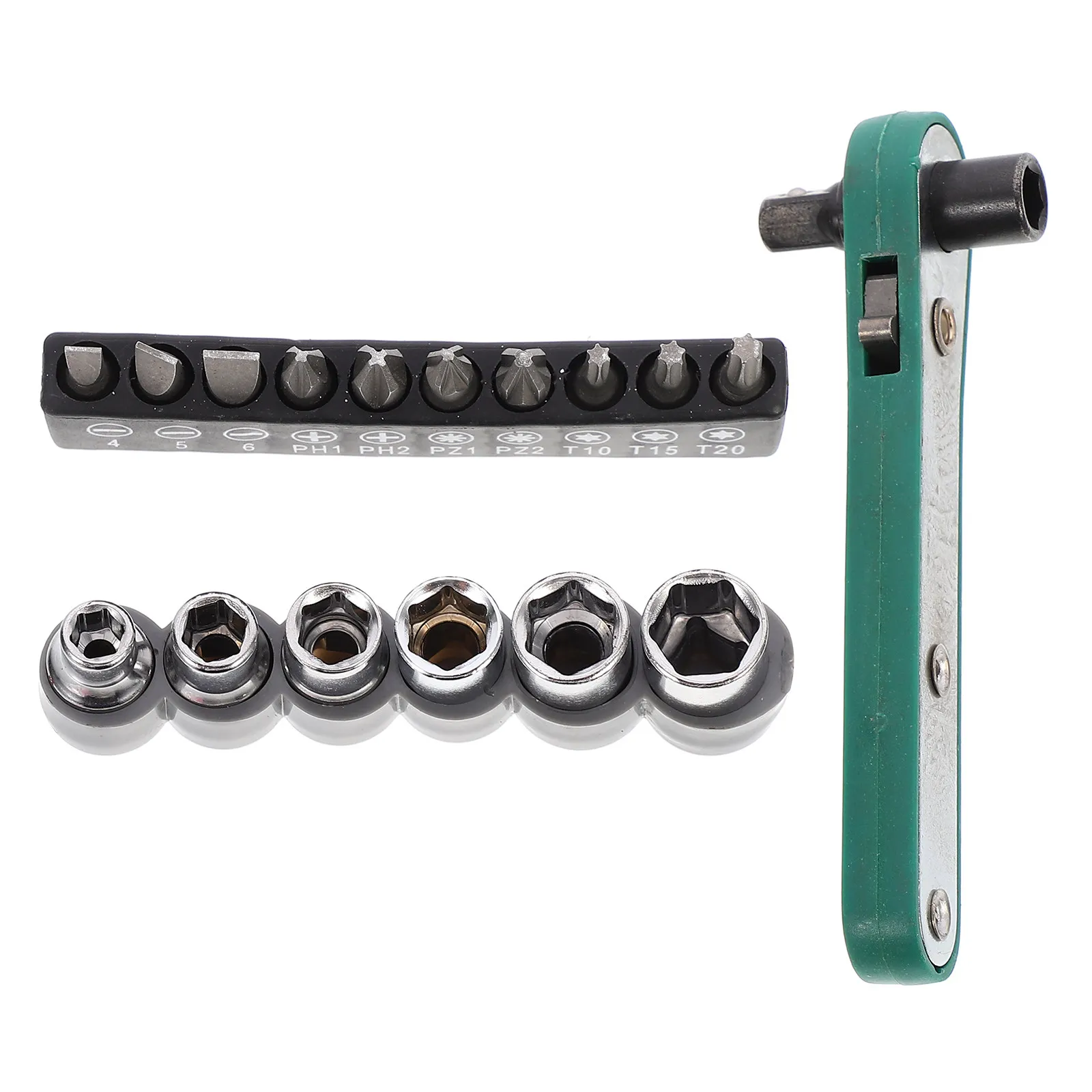 

1Set Ratchet Wrench Combination Sturdy Steel Repairing Kit for Car Bike Maintenance Adjustable Repair Tool Sleeve Included