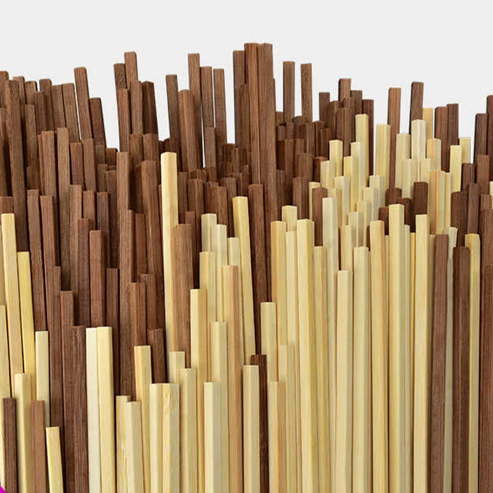 50Pcs 3mm-9mm Round/Square Natural Wood And Bamboo Sticks Long 300mm DIY Handmade Craft Products Small Wooden Stick Materials