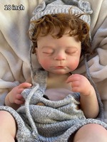 18 Inch Lifelike Reborn Boy Bebe Newborn Doill Handmade Lifelike Bebe Soft Touch Reborn Baby Doll