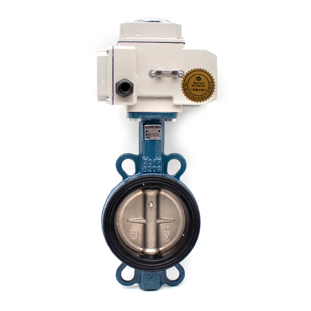 Electric Flange Butterfly Valve for D971X-16 Clamp Soft Seal Water Valve Actuator Valve for DN50 65 80 200