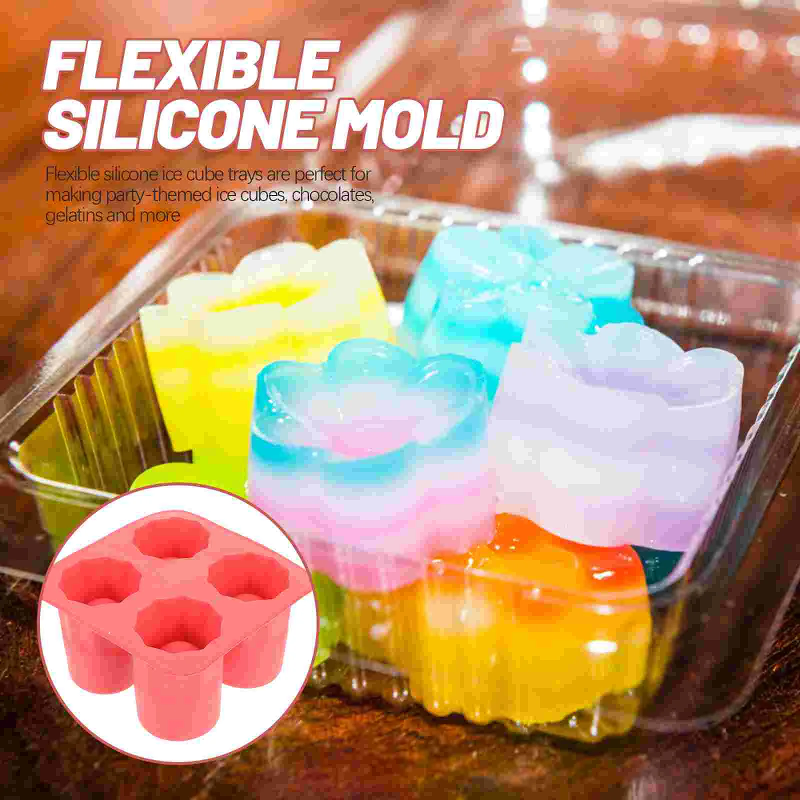 Mini vegetación Artificial de 4 tazas para manualidades, modelo de pino, bandeja de cubitos de hielo de silicona, máquina de moldes