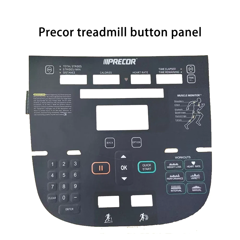 Precor treadmill button panel accessories Membrane Switch Treadmill Membrane Keypad Speed Keyboard