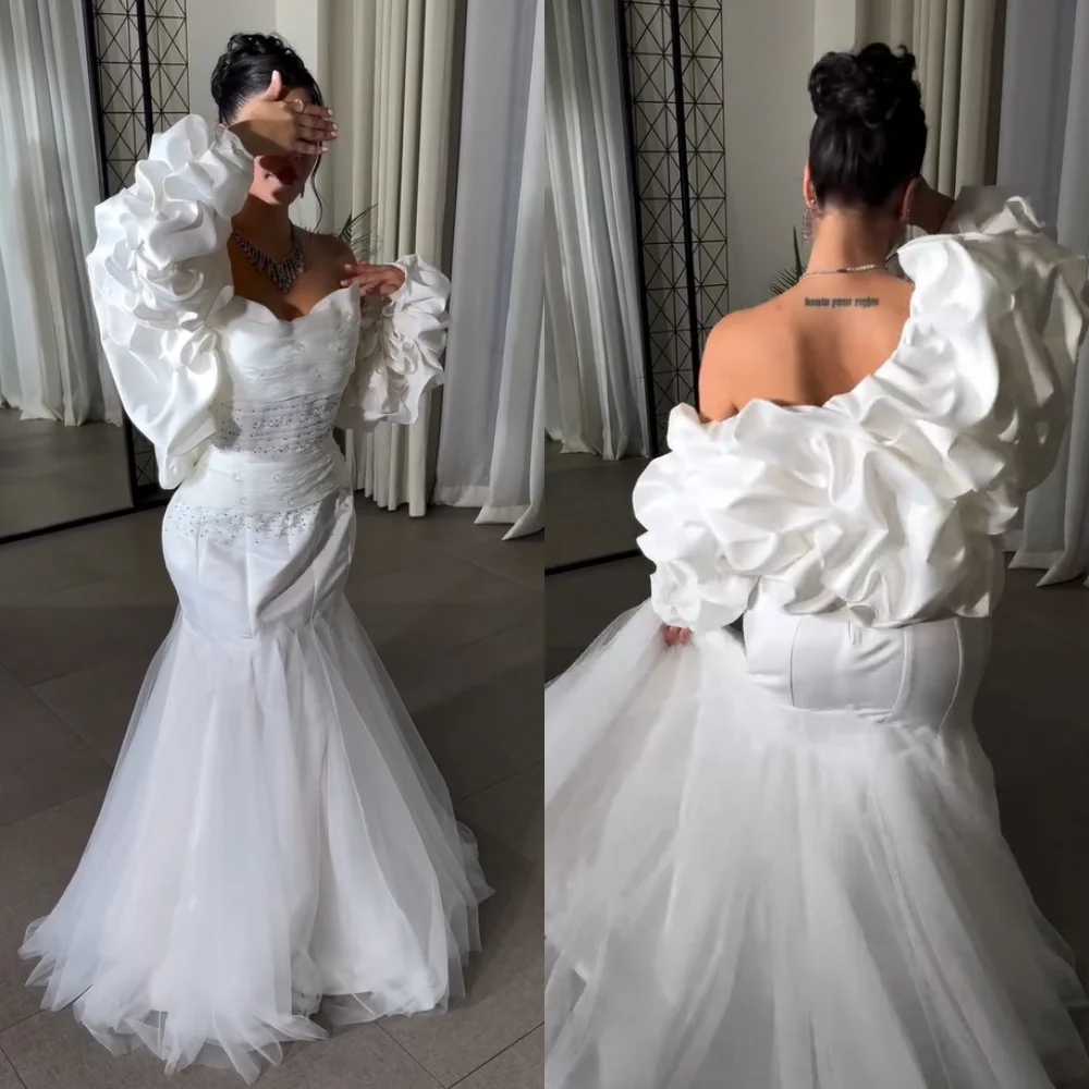 

Customized Chinese Style Jersey Pleat Sequined Trumpet Sweetheart Long Dresses Bespoke Occasion Pastrol Formal