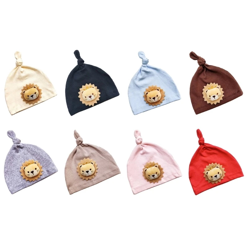 Newborn Bonnet Breathable Warm Hat Infant Shower Gift for 0-12Month