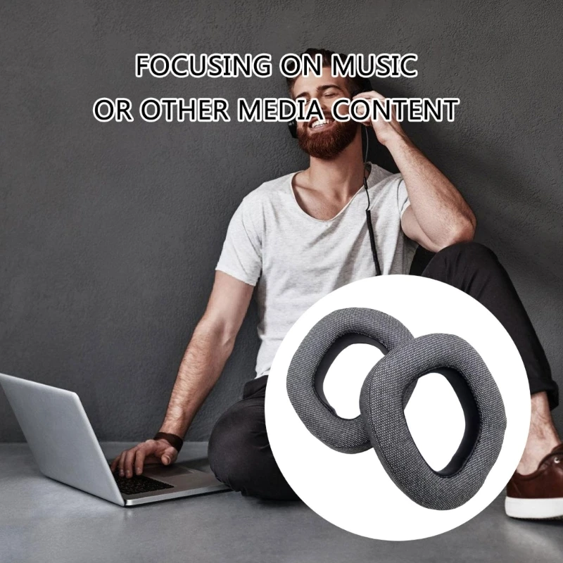 استبدال سماعات الأذن وسائد الأذن غطاء للأذنين لHS80