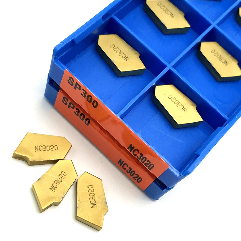 Imagem -03 - Slotted Carbide Inserts Parting And Grooving Metal Tool Torno Grooving Turning Tool Sp200 Sp300 Sp400 Pc9030 Nc3020 Nc3030
