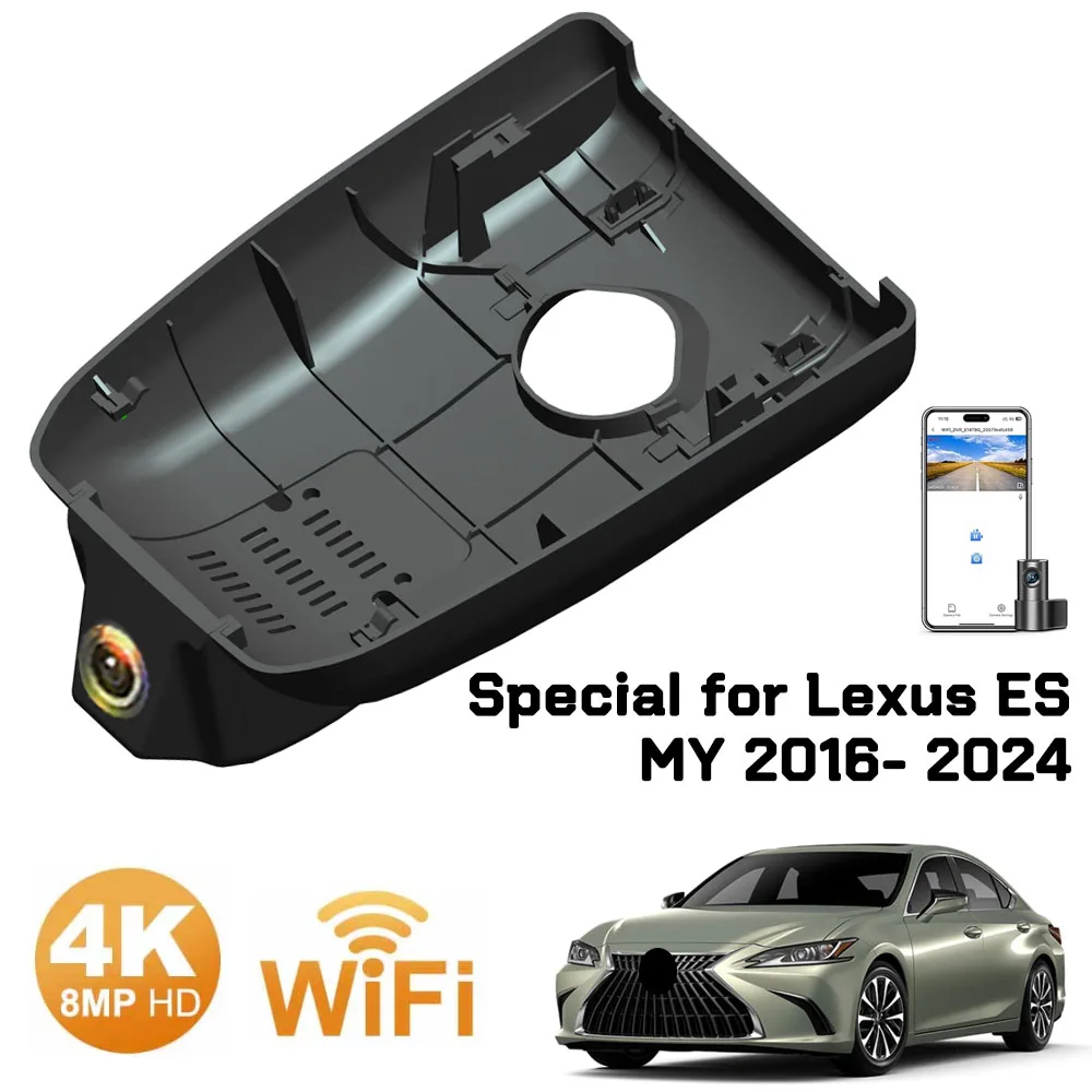 

Dashcam Front and Rear Dash Cam 4K Wifi Dual Dash Car Camera for Lexus ES 350 300h 300 2024 2023 2022 2021 2020 2019 2018 2017