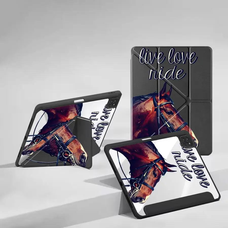 

Simple Horse Holder Cover Tablet Case For iPad Pro 11 10 9 8 7 th 12.9inch Mini 6 7 Pro 2025 Air 4 5 M3 M2 M4 11inch