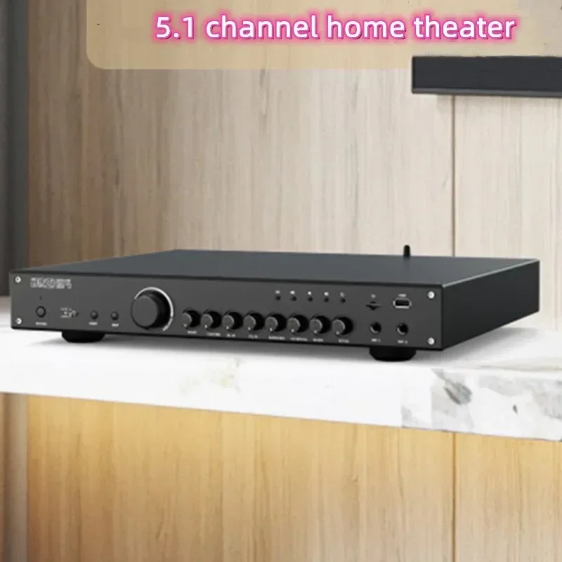 AC110V 220V 800W TPA3255 TPA3250 PT2399 Reverb Karaoke KTV mikrofon 5.1 kanał Bluetooth 5.0 domowy wzmacniacz audio Radio FM