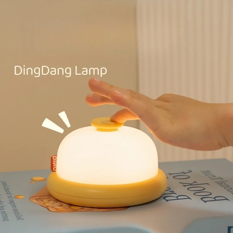 Bell Shaped Night Light, Press Top Switch Warm White LED with Timer, for Bedroom Bedside Baby Feeding Sleep Aid Birthday Gift