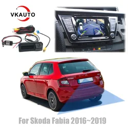 VKAUTO Car Camera For Skoda Fabia 2016 2017 2018 2019 2020 Parking backup Camera Work With MIB Unit