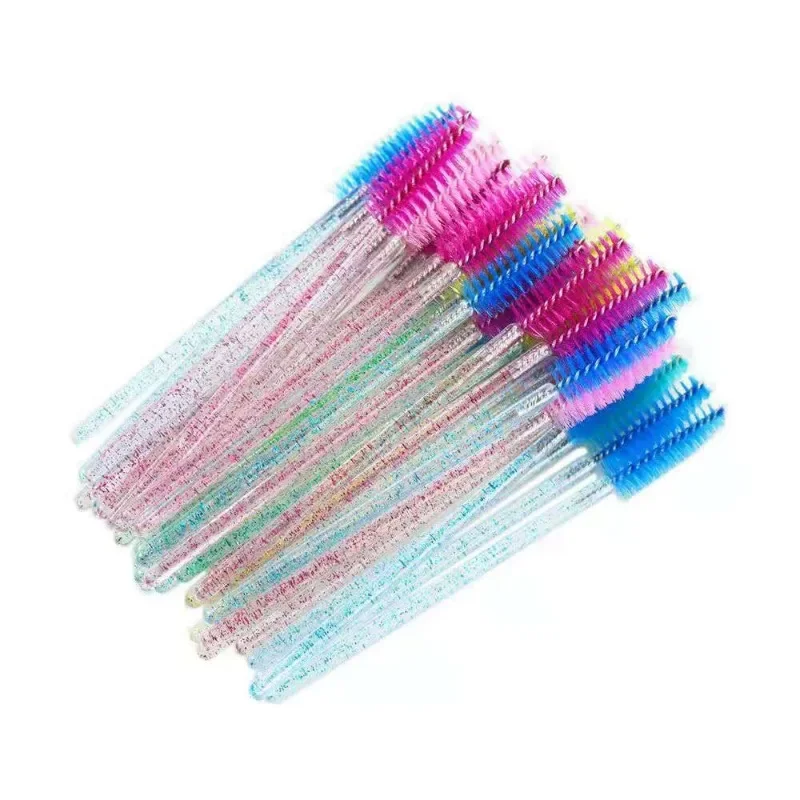 50 Disposable Eyelash Brushes Extension Crystal Eyebrow Brush Mascara Wand Eye Lashes Cosmetic Tool Set Makeup Beauty