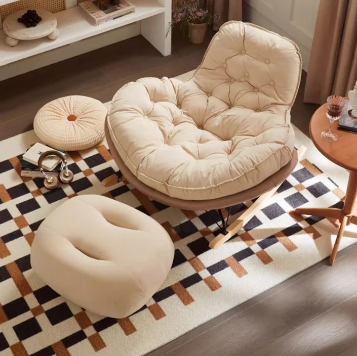 

Modern Snail Rocking Chair Living Room Leisure Recliner Adult Home Designer Light Luxury