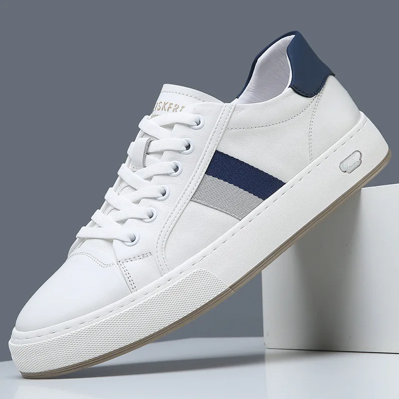 

Новая мужская обувь, повседневная обувь из натуральной кожи, модные трендовые туфли для скейтборда на плоской подошве, молодежные уличные крутые кроссовки