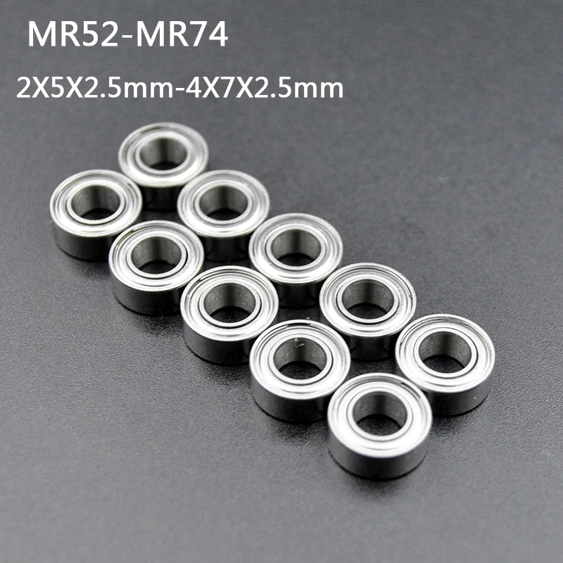 Mini cuscinetti in miniatura MR52ZZ MR62ZZ MR63ZZ MR74ZZ 2x5x2.5mm 4*7*2.5mm