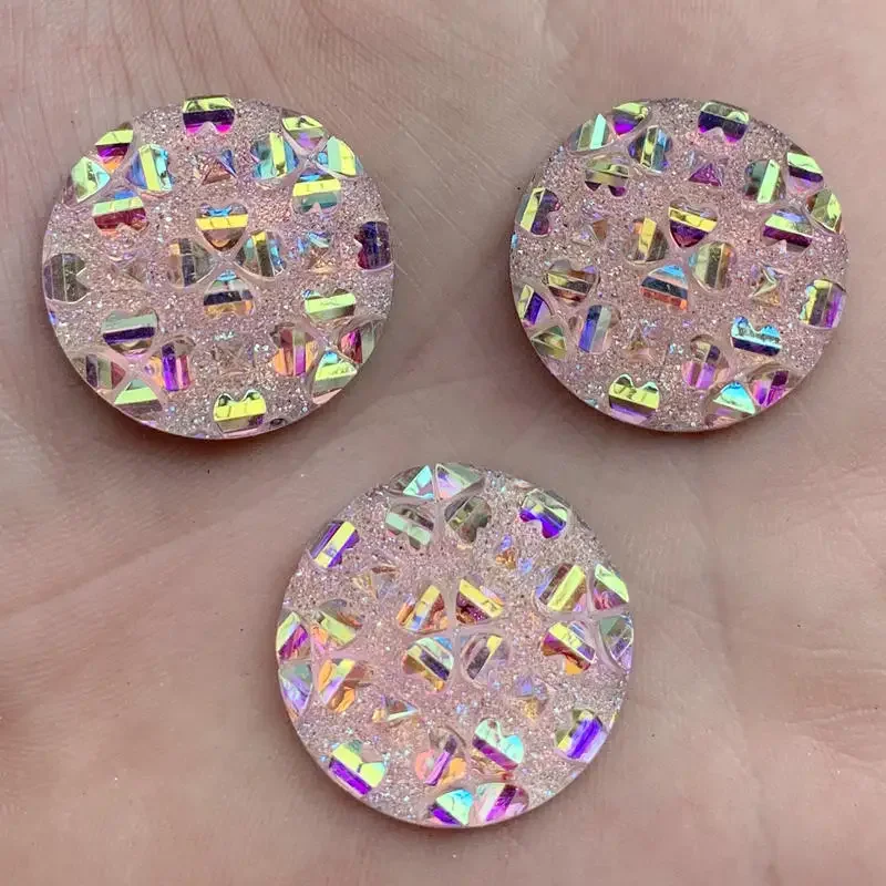 12 قطعة 25 مللي متر AB الراتنج الراين شقة الظهر الأحجار الكريمة غير الإصلاح الأحجار غير الخياطة كريستال زين بريق ستراس للملابس الحرف #1