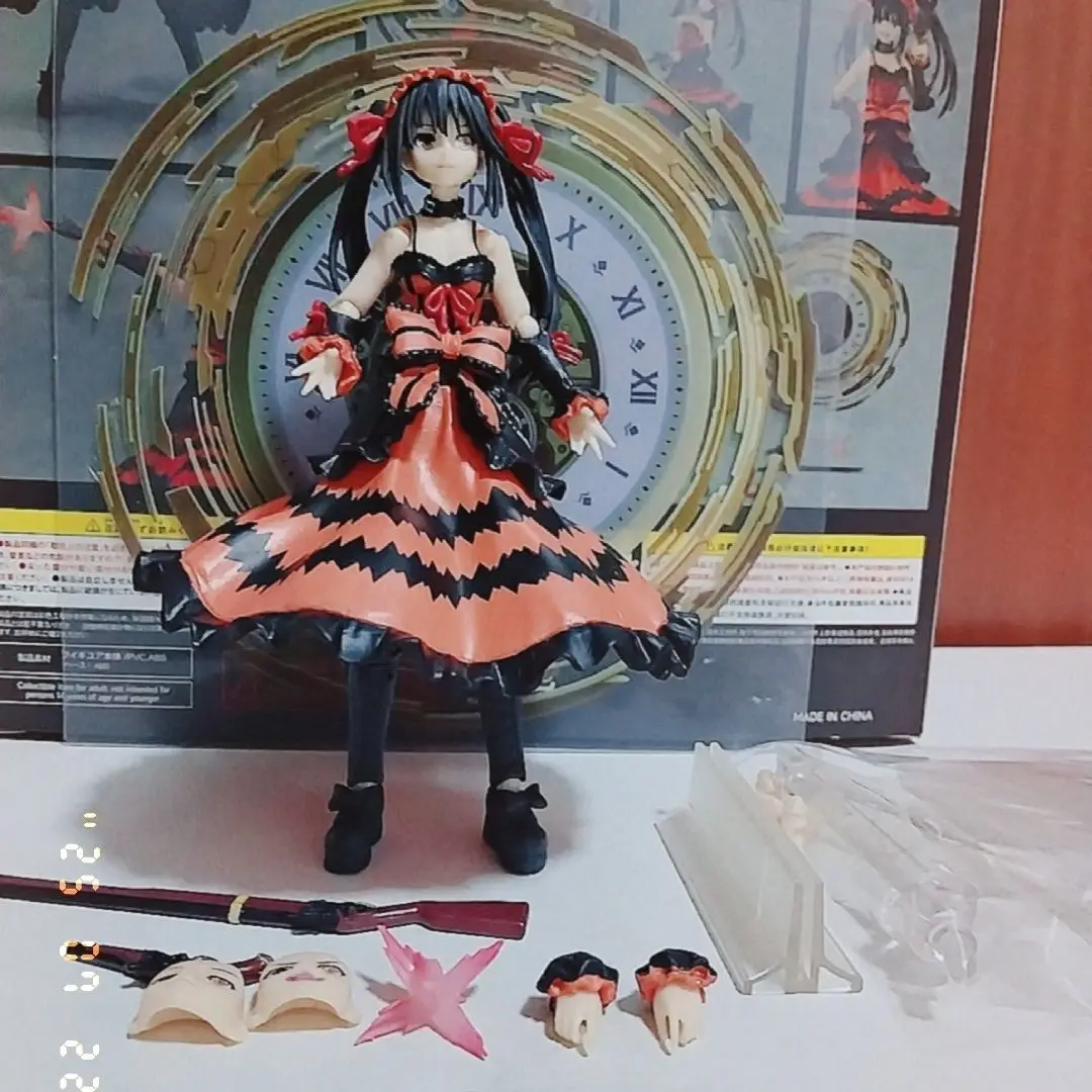 IN VOORRAAD 12 cm figma DATUM EEN LIVE Anime Figuren Tokisaki Kurumi cijfers PVC Standbeeld Collection Model Bureau Decoratie Geschenken speelgoed